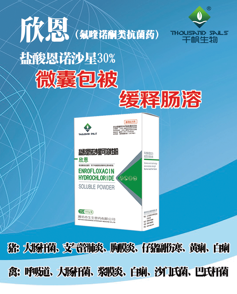 【欣恩】鹽酸恩諾沙星可溶性粉